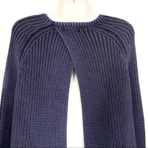 Stitch Fix Olive + Oak Blue Open Back Sweater - Picture 4 of 6